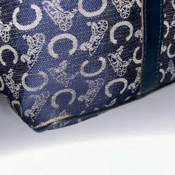 Celine CMacadam Canvas Blue Boston Bag - Picture 14 of 14